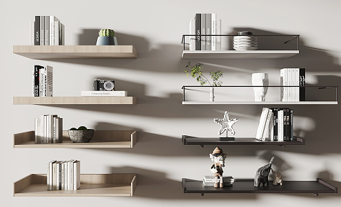 Modern Wall Shelf Laminates 3d model