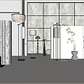 Chinese floor lamp Minimalist floor lamp Decorative floor lamp 3d model