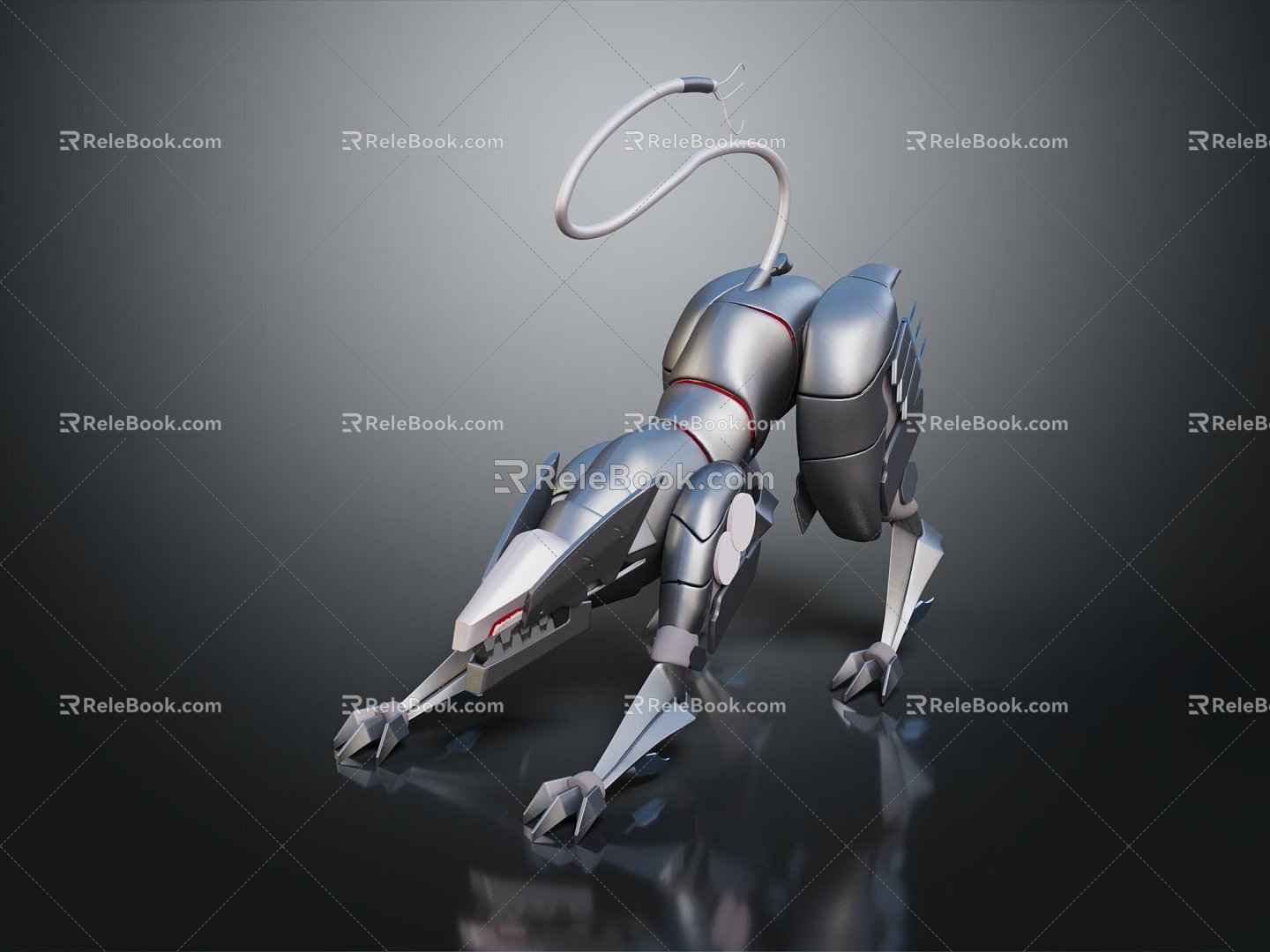 Modern Robot Machine Wolf Mechanical Wolf Mech Wolf 3d model