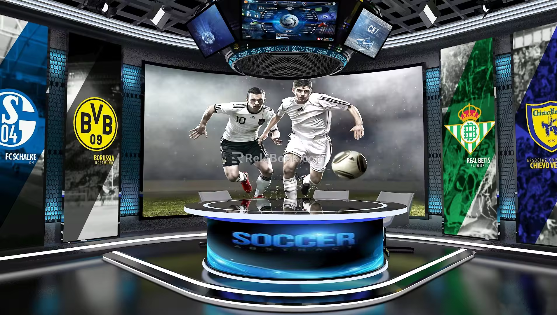 Studio Interview Room Live Football 3d model