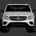 White Mercedes SUV Coupe With Modern Sporty Design Black Wheels Red Calipers