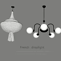 French Elegant Pendant Light With Artistic Lampshade And Beautiful Ceiling Hanging Design