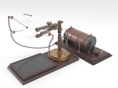 experimental equipment induction coil retro experimental device x-ray device 3d model