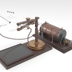 experimental equipment induction coil retro experimental device x-ray device 3d model