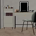 Modern Dressing Table Stool Combination Dressing Table 3d model