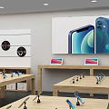 Apple Store Interior With Logo Display Tables And Product Showcases 3d model