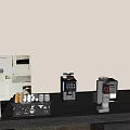 Modern Home Coffee Appliances Setup With Coffee Machine Grinder And Capsules On Counter