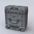 Silver Metallic Luggage With Wheels Handle And GSD Brand Stylish Design