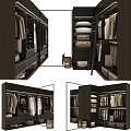 Modern Wardrobe Interior Design With Hanging Rods Shelves And Storage Compartments
