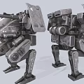 Advanced Intelligent Combat Robot With Multiple Cannons And Sturdy Mechanical Legs
