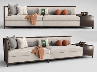 New Chinese Double Sofa Multi-Person Sofa 3d model