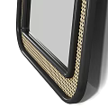 Stylish Modern Mirrors With Rattan Frames In Black And Beige Shapes