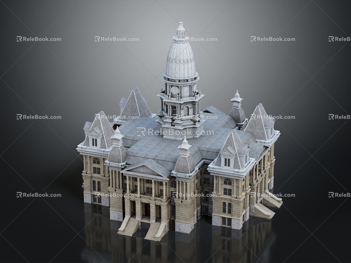 European-style Castle Palace Ancient Palace 3d model