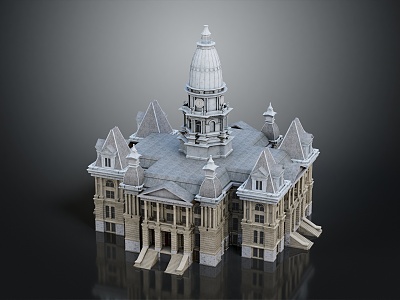 European-style Castle Palace Ancient Palace model