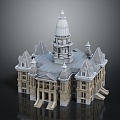 European-style Castle Palace Ancient Palace 3d model