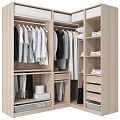 Solid Wood Wardrobe Corner Wardrobe IKEA Wardrobe 3d model