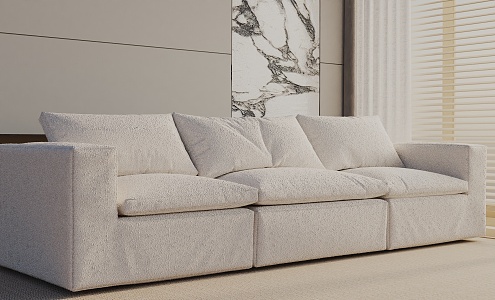 Three-seat sofa 3d model