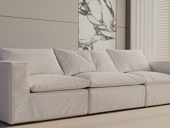 Three-seat sofa 3d model