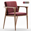 Modern Design Leisure Chair with Wooden Frame Upholstered Seat and Backrest and Multiple Color Options