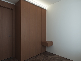 Second bedroom wardrobe 3d model