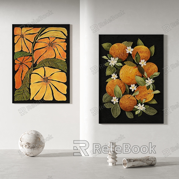 Simple abstract decorative painting model