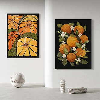 Simple abstract decorative painting 3d model