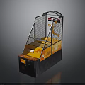 Colorful Arcade Basketball Game Machine With Hoop Display Screen And Side Graphics
