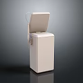 Sleek White Toilet Bathroom Fixture With Open Seat Cover And Ceramic Water Tank Design