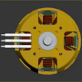 Electric Motor Mechanical Component With Metal Shaft Rotor And Copper Windings Structure