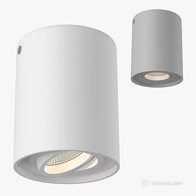 Modern White Ceiling Light With Sleek Minimalist Design And LED Ambient Glow 3d model 