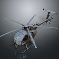 3D Model of Aerospace Helicopter With Rotors and Fuselage Design