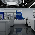 Modern Industrial Workshop With White Walls Silver Floors And Neat Machinery Arrangement