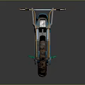Futuristic Teal And Yellow Motorcycle With Black Seat Large Wheels And Modern Design