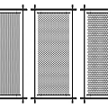 Three Metal Mesh Partitions Featuring Various Patterns As Modern Room Dividers 3d model