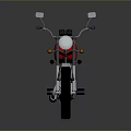 Red LEO Brand Vintage Motorcycle With Black Seat And Silver Wheels