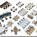 Various Designed Dining Tables With Different Shapes Materials And Matching Chairs