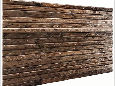 Natural Wooden Wall Panel Design With Rustic Planks And Textured Surface 3d model