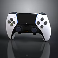 White And Black Gaming Controller With Ergonomic Design And Responsive Buttons 3d model