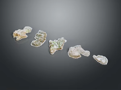 Natural Stone And Wood Decorative Pieces With Unique Textures And Shapes 3d model
