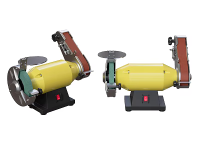 Modern polishing machine grinding wheel belt polishing machine 3d model