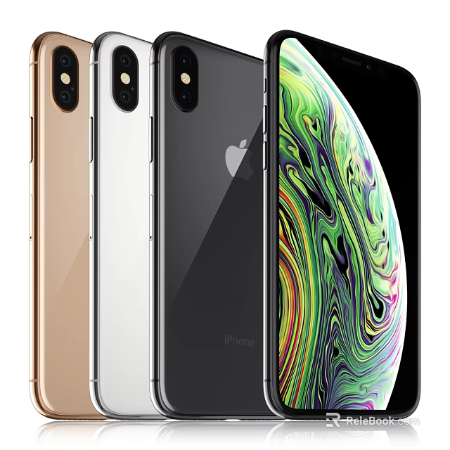 iPhone Smartphone Design With Gold Silver Black Color Options And Front Back 3d model 