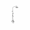 Modern Chrome Shower Faucet with Handheld Sprayer Fixed Head and Adjustable Design Features 3d model