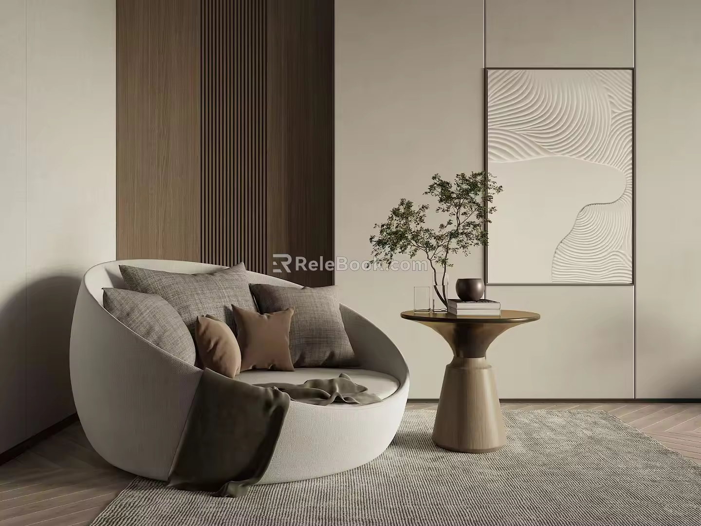 Modern single sofa 3d model