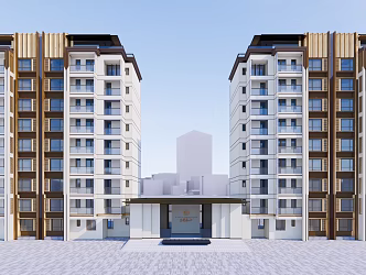 New Chinese-style Residential District Commercial House Multi-storey Building 3d model