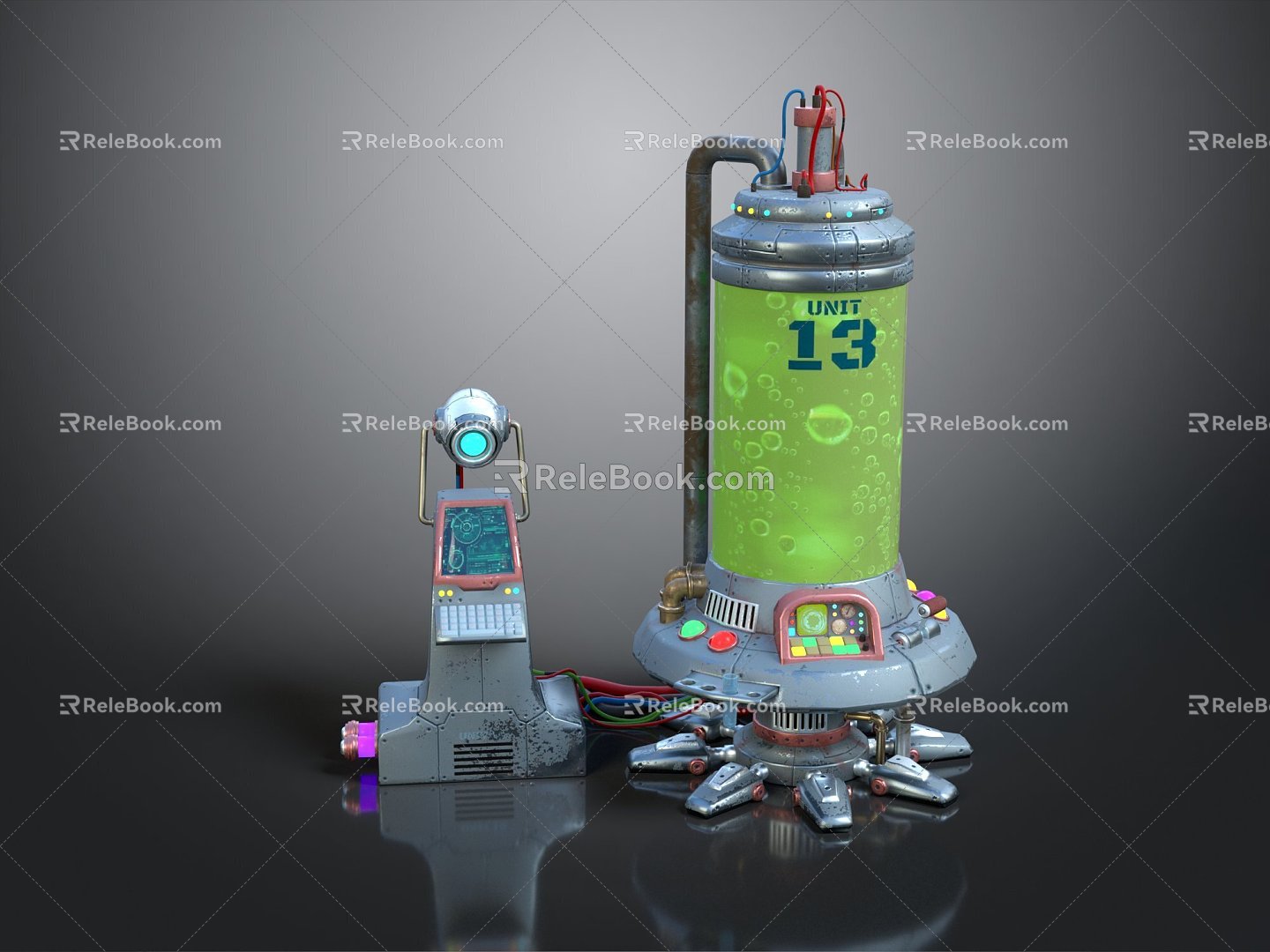 Sci-Fi Lab Sci-Fi Items Sci-Fi Components High-Tech Components 3d model