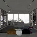 Modern Walk in Closet Design With Floor to Ceiling Wardrobes Large Windows And Central Seating