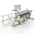 Industrial Mechanical Equipment With Metal Frame Pipes Platform And Ladder