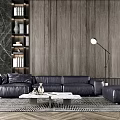 Modern sofa coffee table combination 3d model