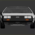 White DMC DeLorean Classic Sports Car With Sleek Body And Retro Design