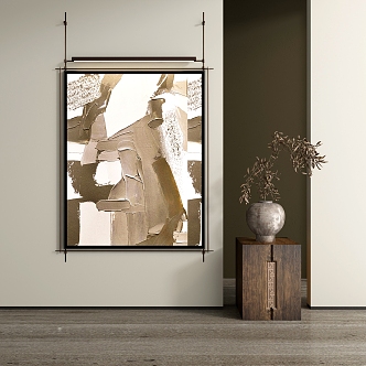 Abstract Hanging Paintings 3d model